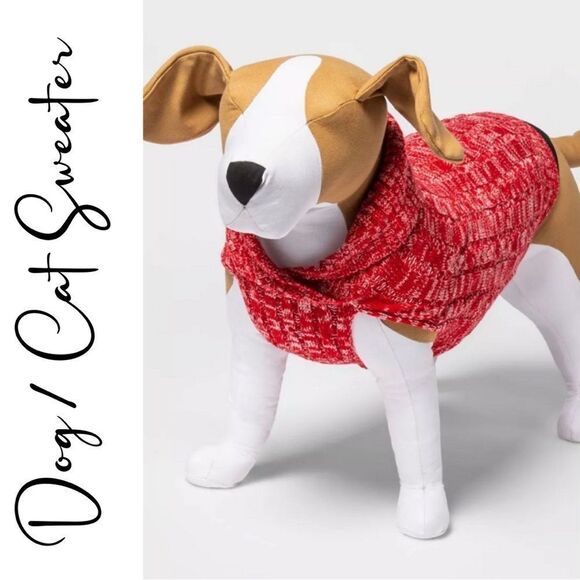 Dog Red Sweater NWOT Marled Warm Pets - Picture 1 of 6